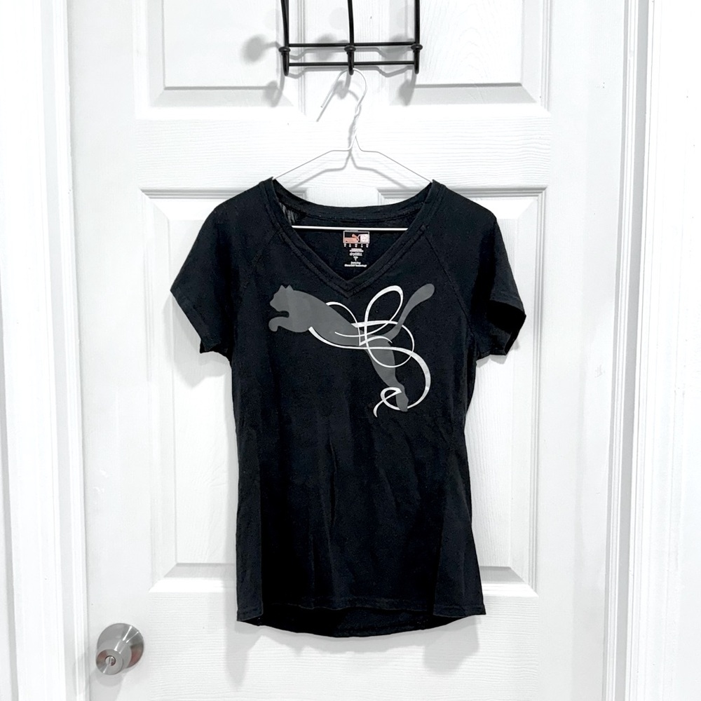 🐈‍⬛ Puma Black dryCELL Graphic Tee – Size M